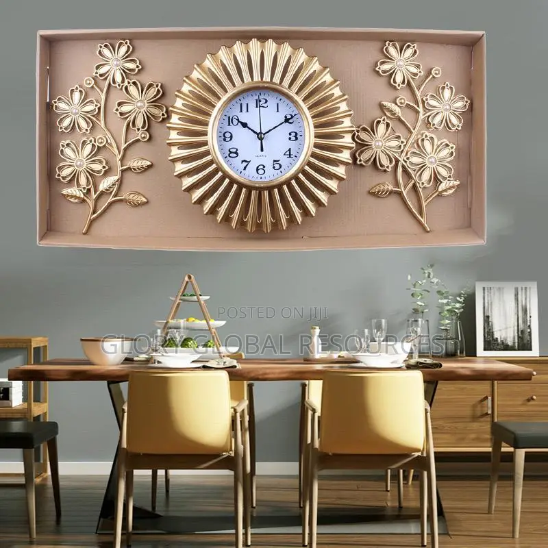 Dazzling Modernized Noiseless Movement Wall Clock With Dual