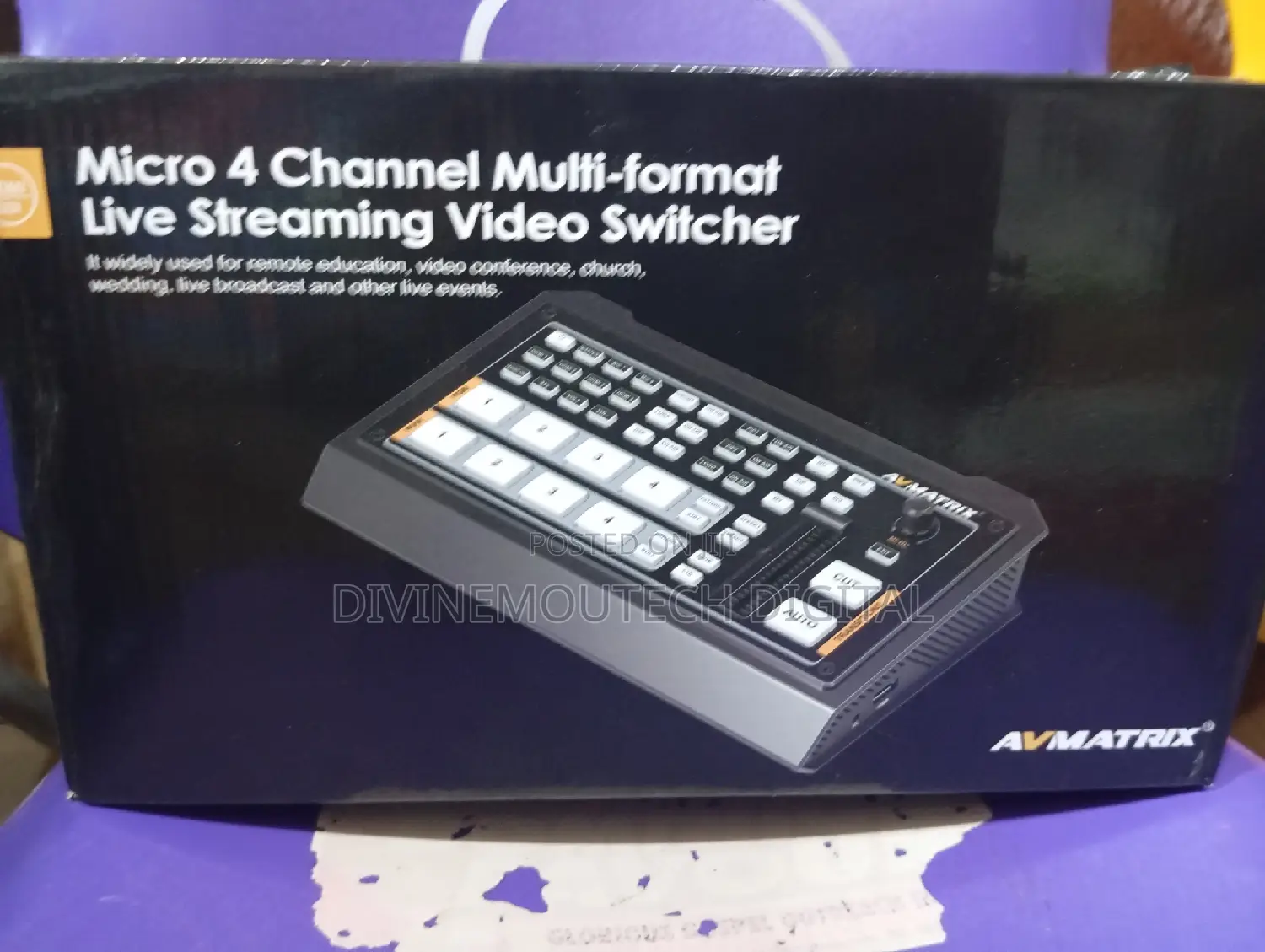 Av Matrix Video Mixer 4 Channels for Live Streaming