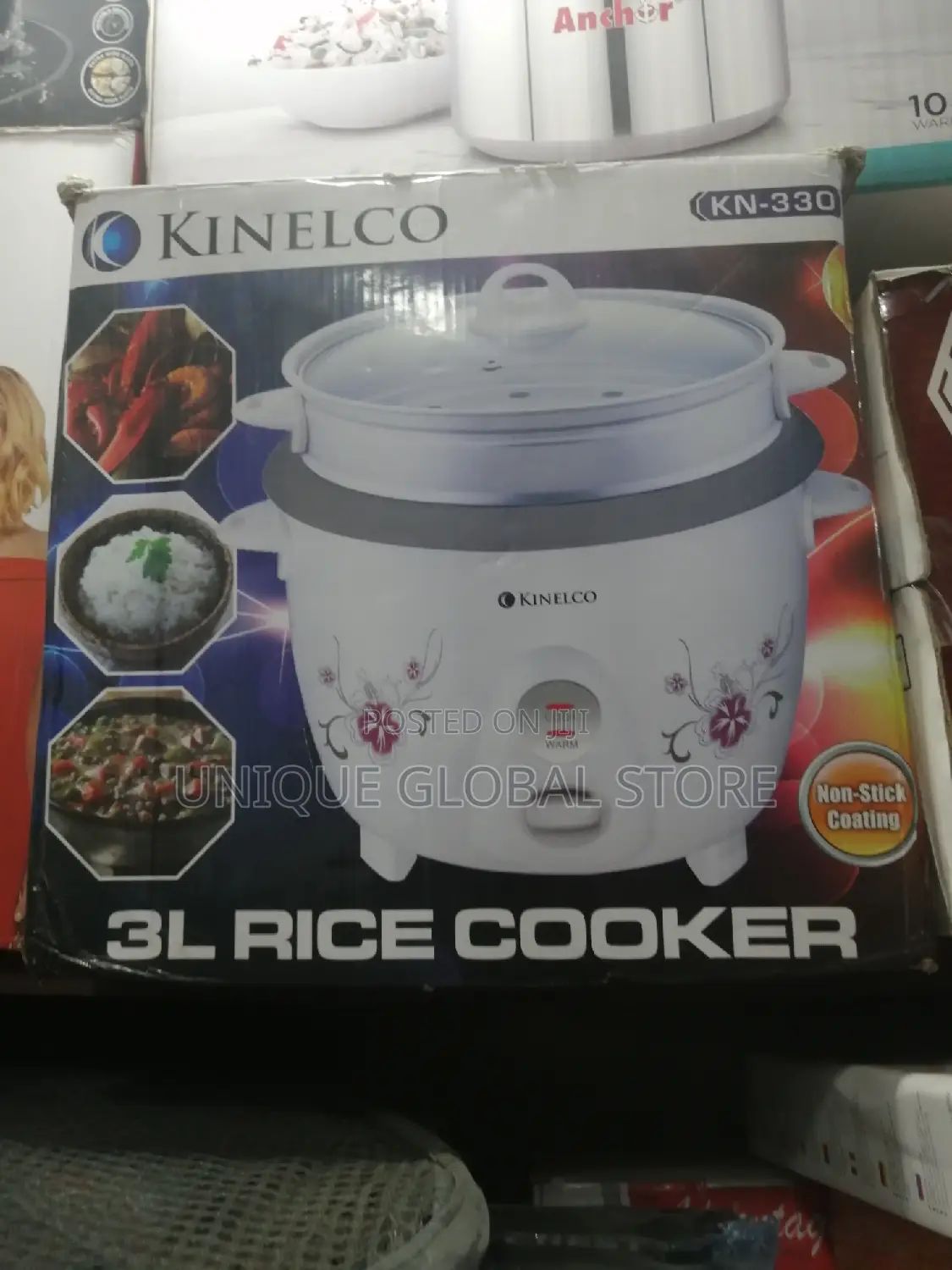 Kinelco Rice Cooker - 3 Liters- Electric Pot