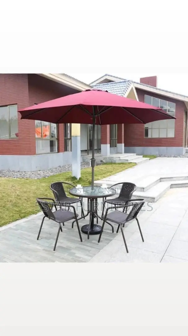 Outdoor Table And Chairs With Umbrella