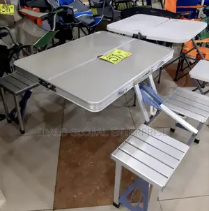 Picnic Table With Stools (Aluminum Picnic Table/Chairs)