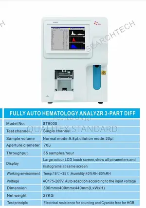 Searchtech 3 Part Fully Auto Hematology Analyzer
