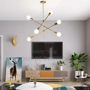 Modern Gold Pipe Droplight