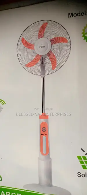 18 Inches Rechargeable Solar Stand Fan Ac/Dc