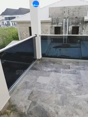 Frameless Dark Grey Balcony Railing