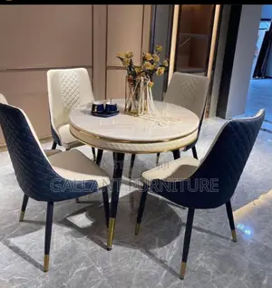 Qaulity Luxiry Marble Dining Table Set by Four