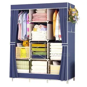 8 Compartments Cloth Storage Wardrobe (Size: 130X45X175)