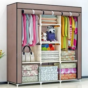 8 Compartments Cloth Storage Wardrobe (Size: 130X45X175)