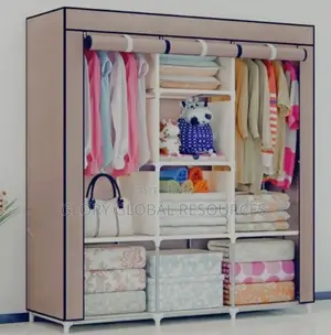 8 Compartments Cloth Storage Wardrobe (Size: 130X45X175)