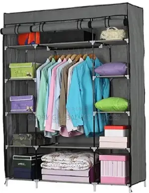 8 Compartments Cloth Storage Wardrobe (Size: 130X45X175)