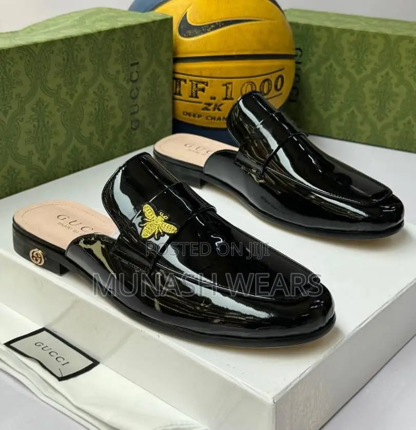 Luxury Gucci Leather Half Shoe