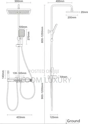 Thermostatic Digital Display Shower