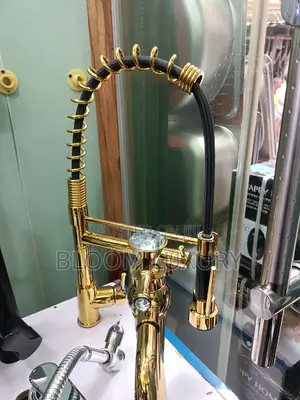 Glossy Gold Kitchen Sink Mixer Faucet