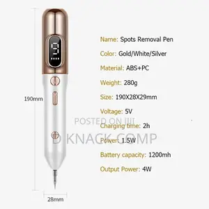 Rechargeable Plasma Laser for Removing Moles, Blackheads