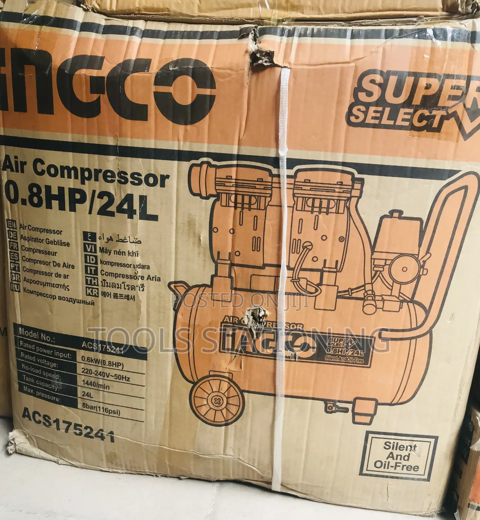 Oilless Air Compressor 24l