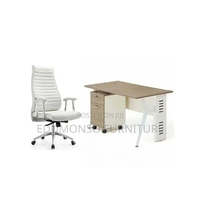 A Set of Office Table With Office Executive Chair