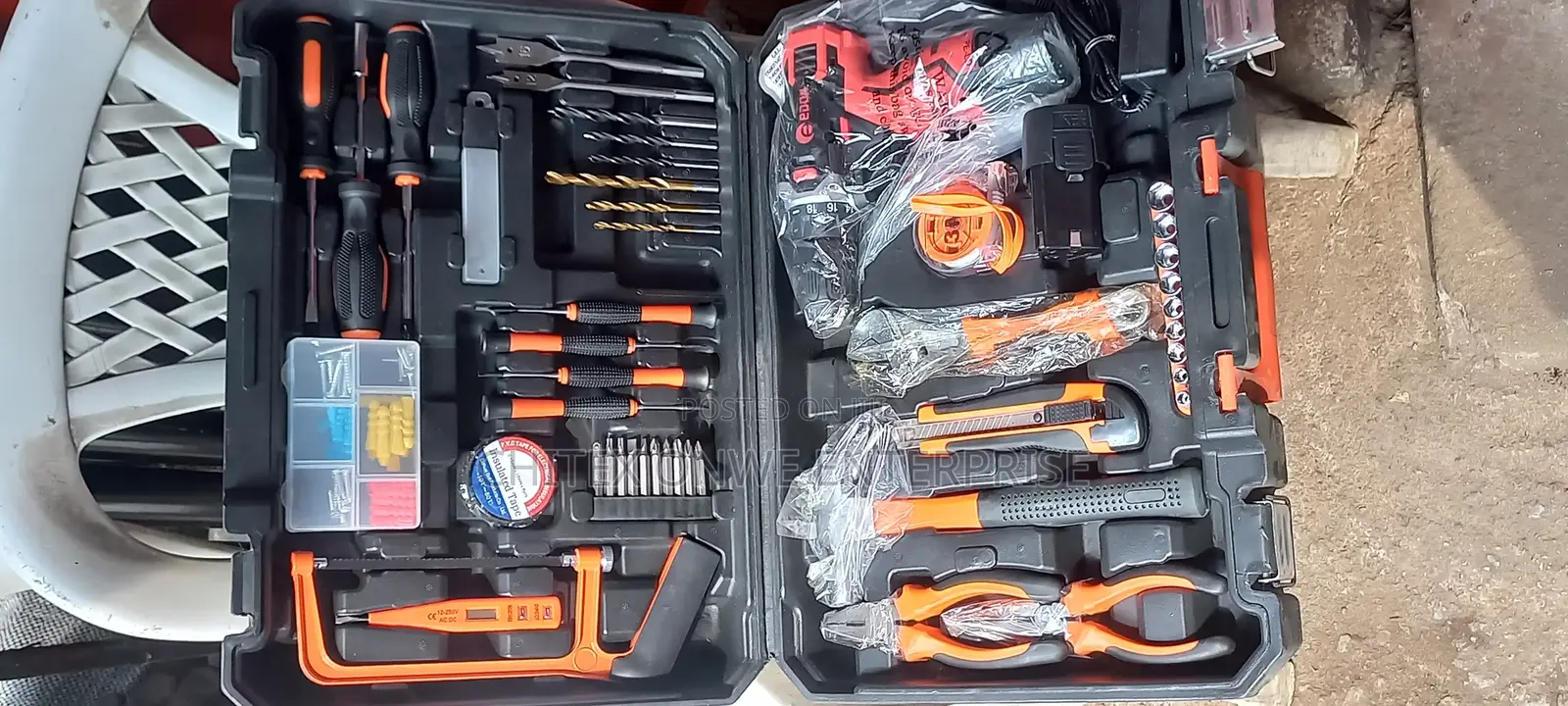Set of Hand Tools With Machine
