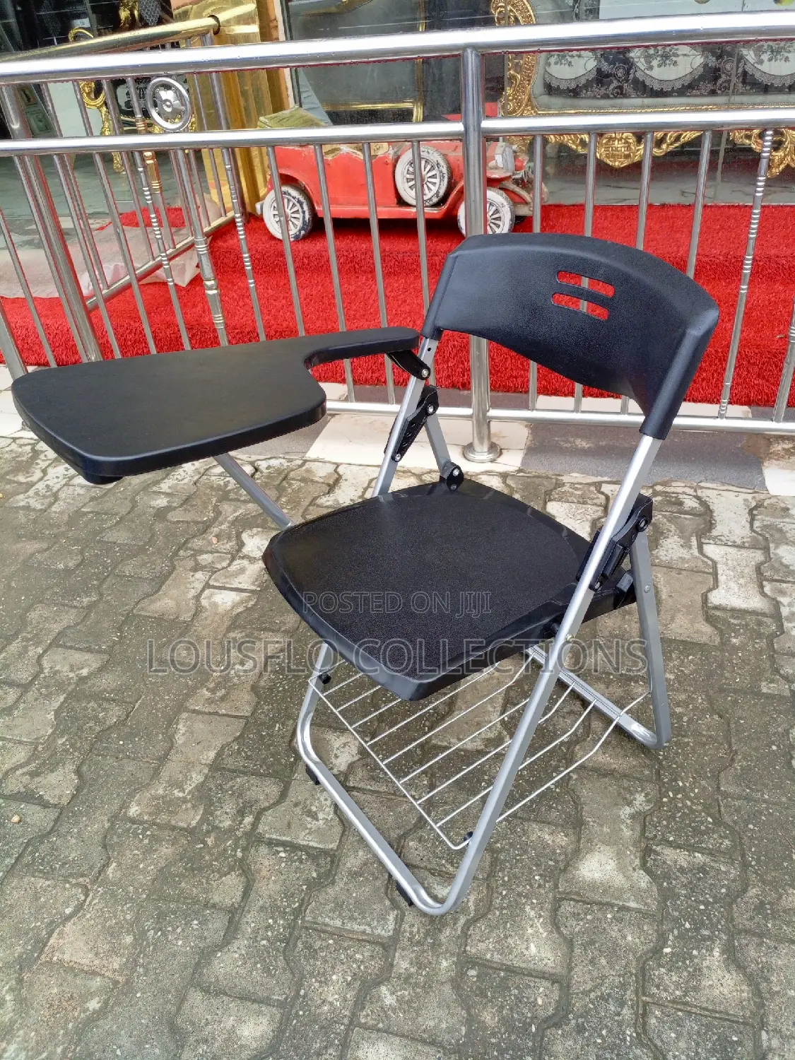 Reclining Folding Plastic Student Chair With Writing Pad