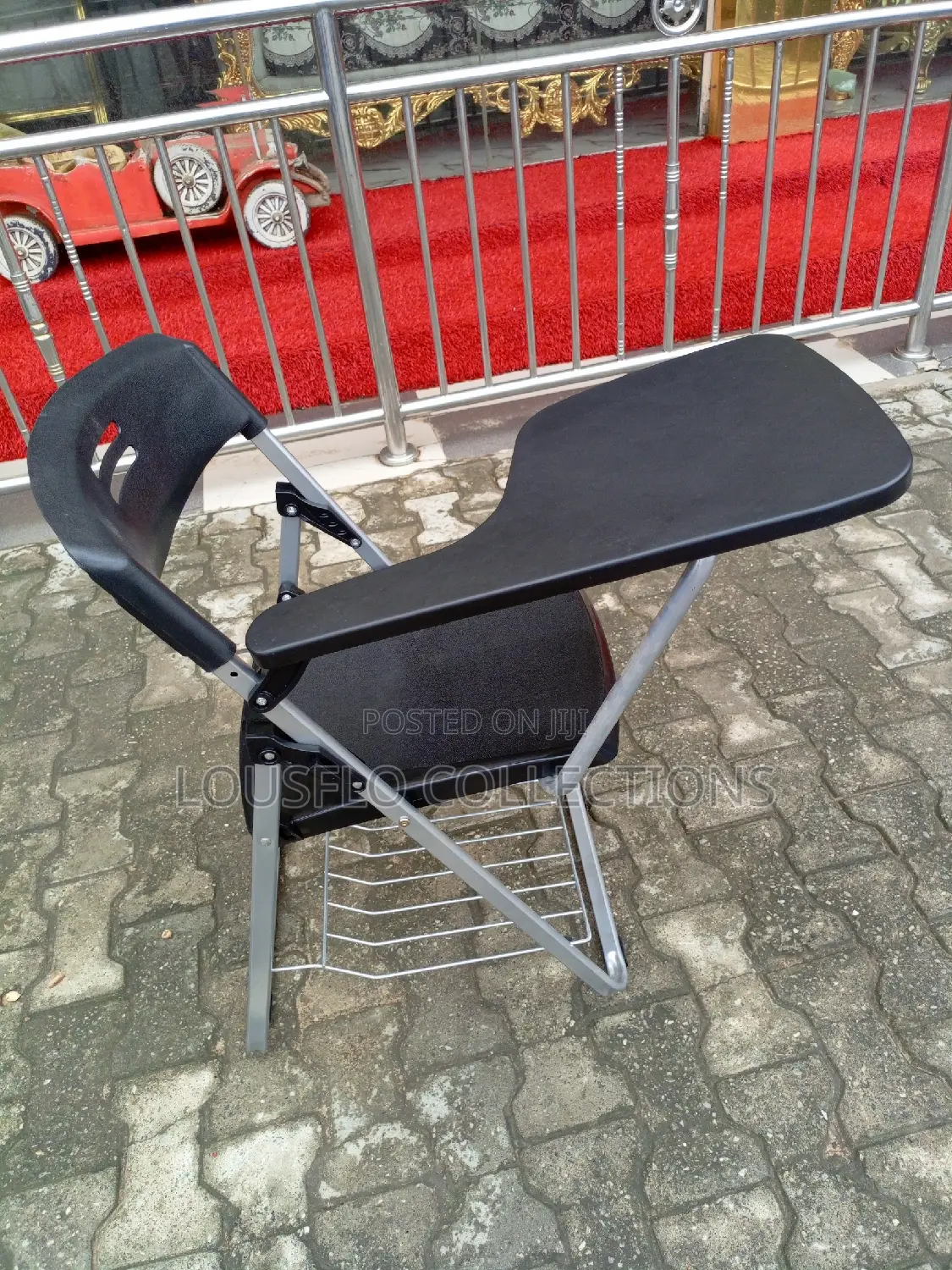 Reclining Folding Plastic Student Chair With Writing Pad