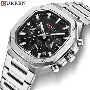 Luxury Multifunctional Men’S Polished Steel Wrist Watch