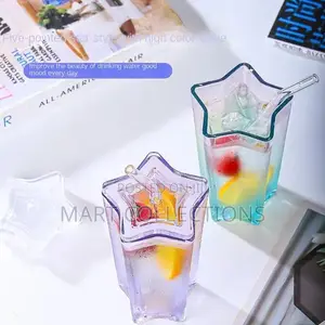 Glass Cup With Straw Coffee Cup With Lid Drinking Cup