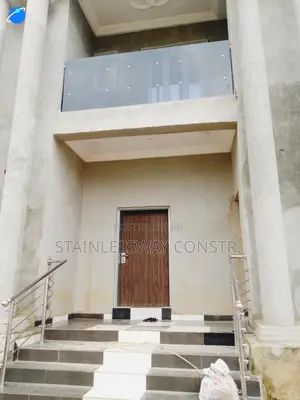 Dark Grey Glass Upper Balcony
