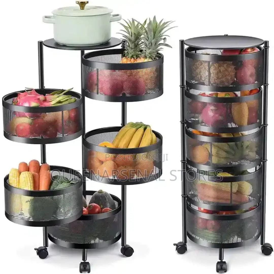 5layers Kitchen Rotating Trolley