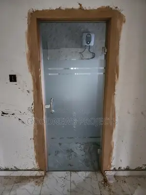 Frosted Designed Toilet Glass Door