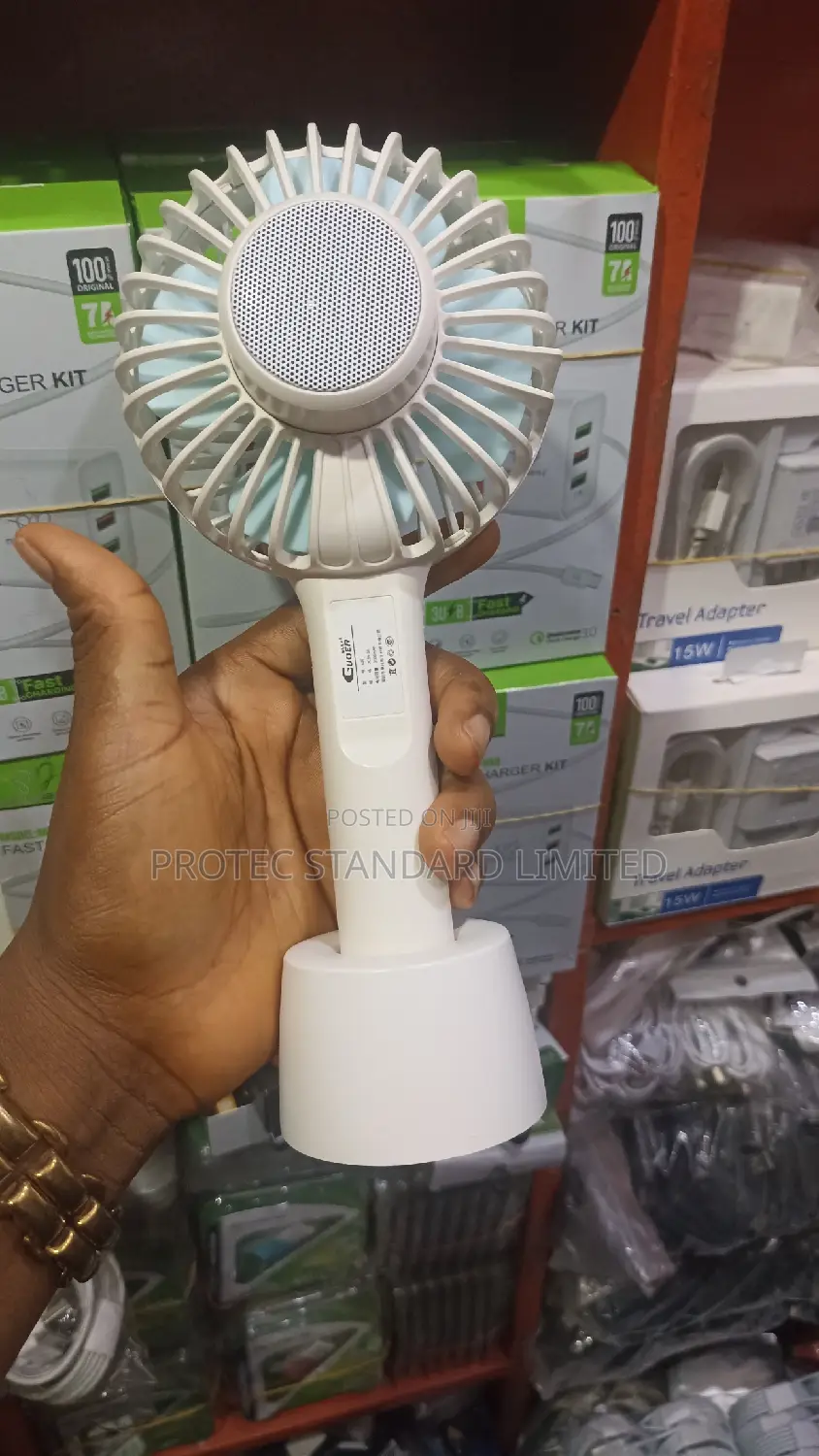Rechargeable Hand Fan With Wireless Speaker