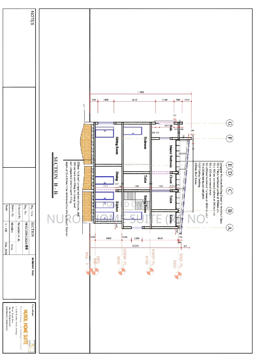 Detailed Architectural Working Drawing