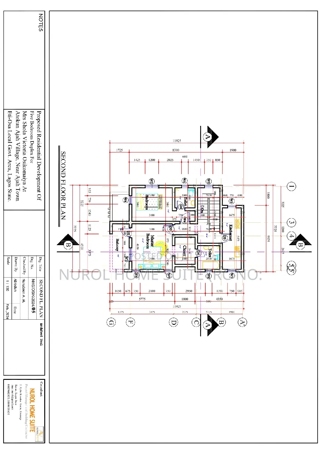 Detailed Architectural Working Drawing