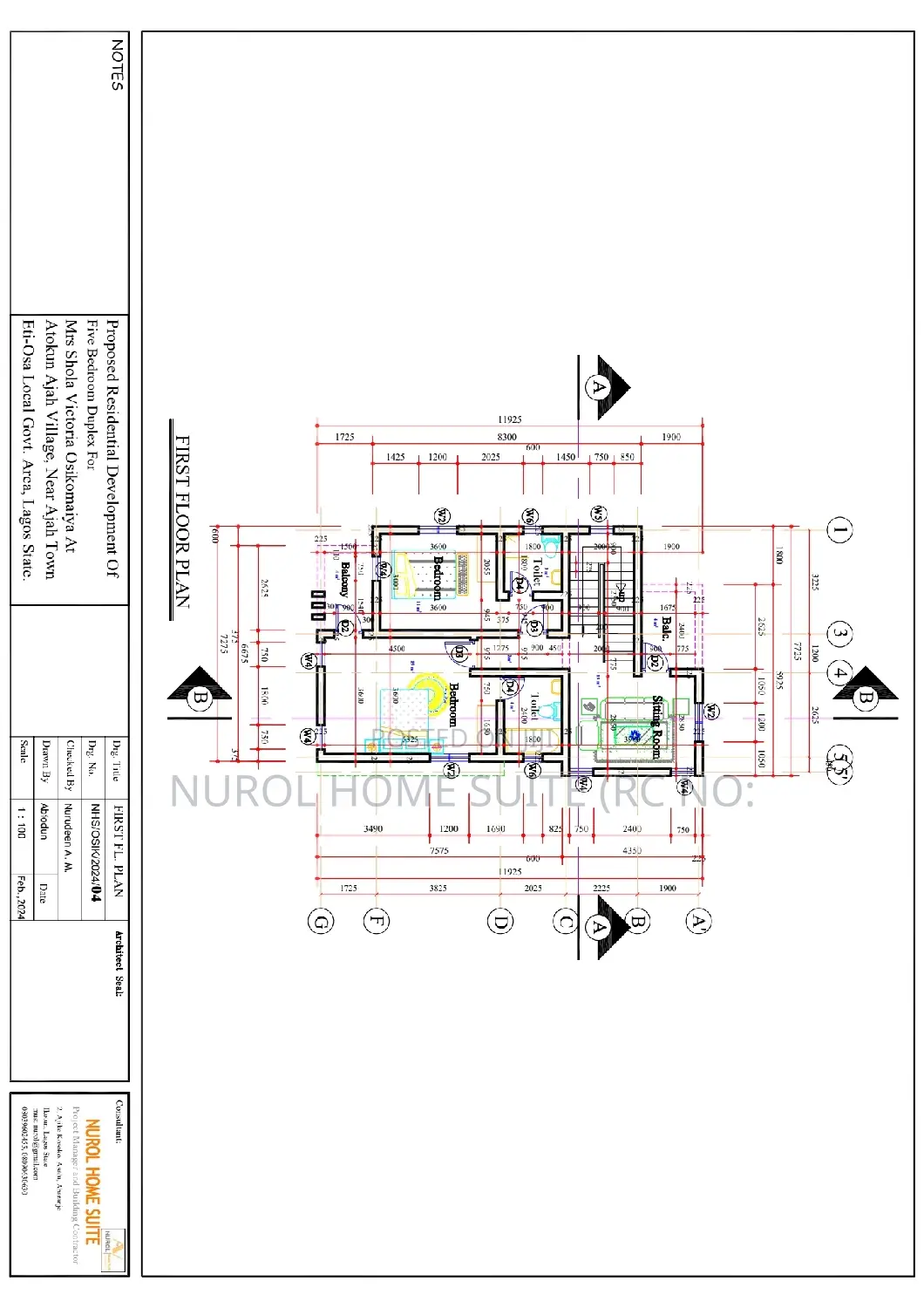 Detailed Architectural Working Drawing