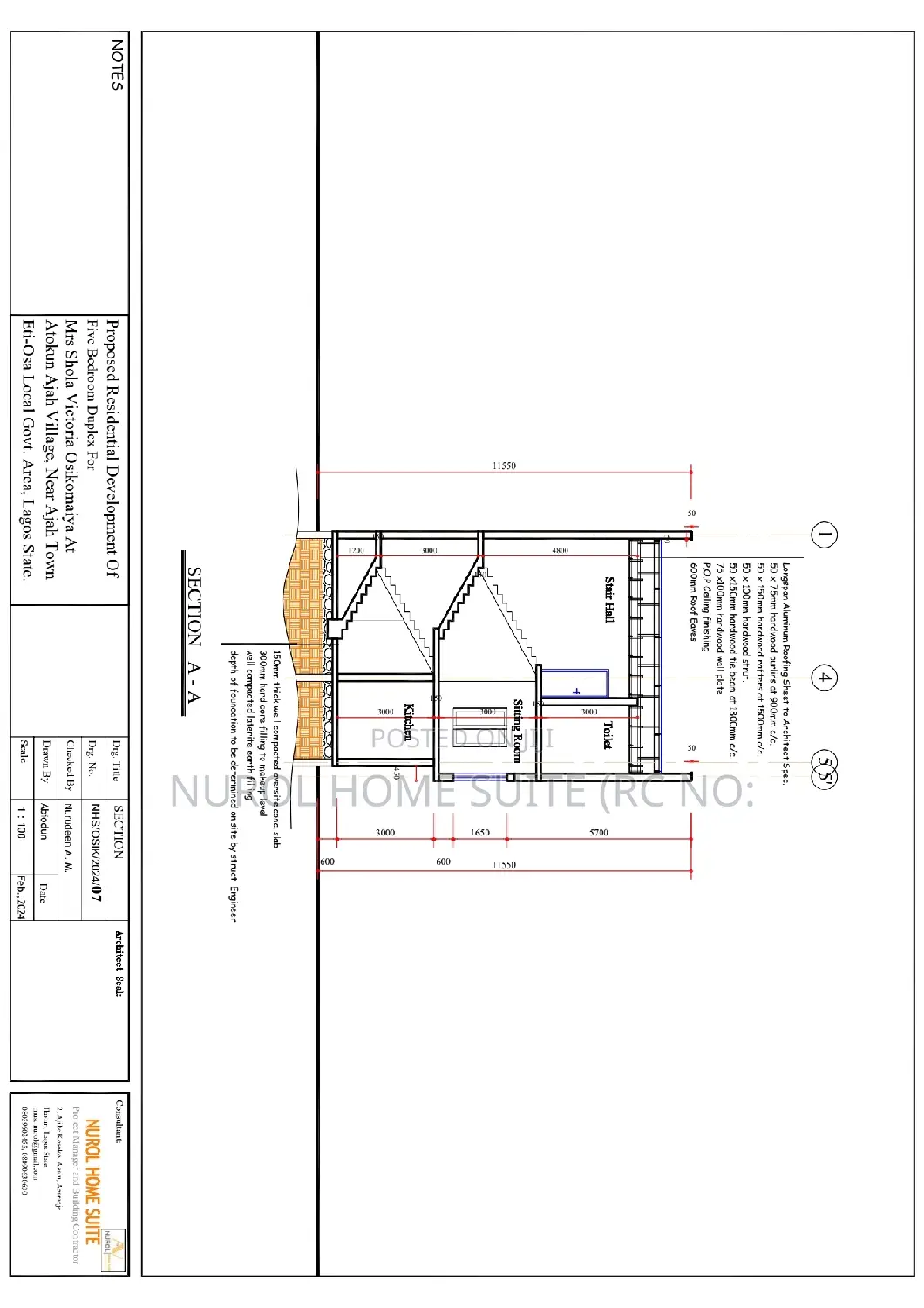 Detailed Architectural Working Drawing