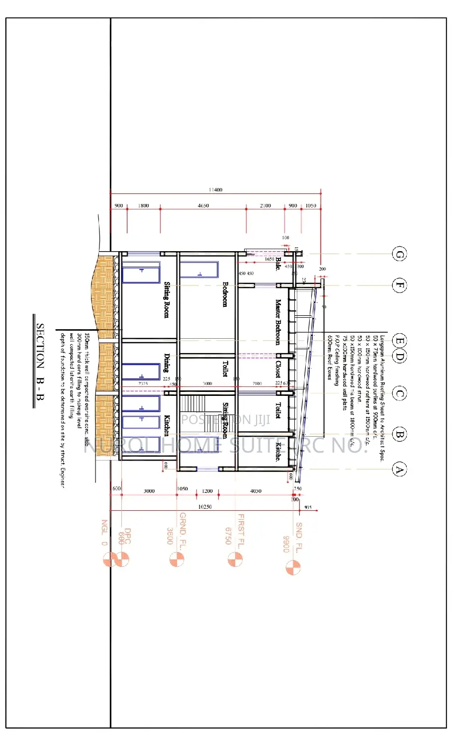 Detailed Architectural Working Drawing