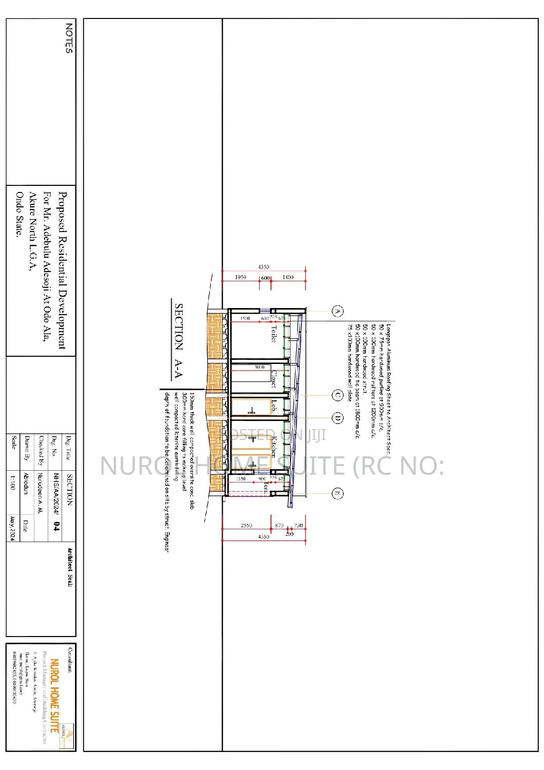 Architectural Detailed Working Drawing