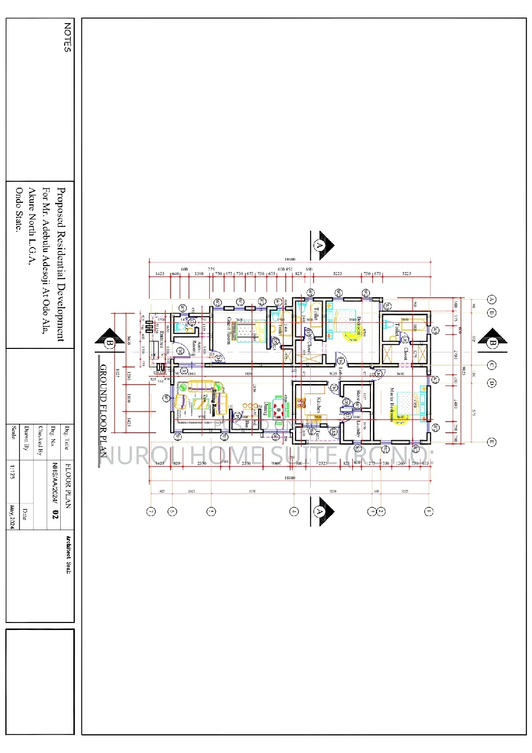 Architectural Detailed Working Drawing