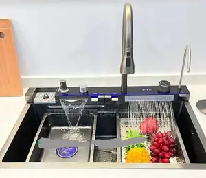 304 Material 5button Kitchen Sink Bowl With Complete Accessories