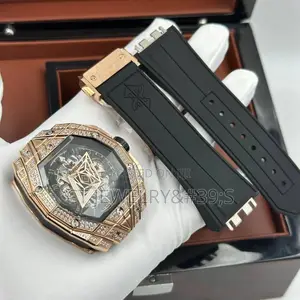 Nice Ice Stones Hublot Geneva Watch for Men's