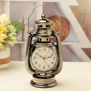 1pc Retro Kerosene Light Alarm Clock Vintage Alarm Clock Tab