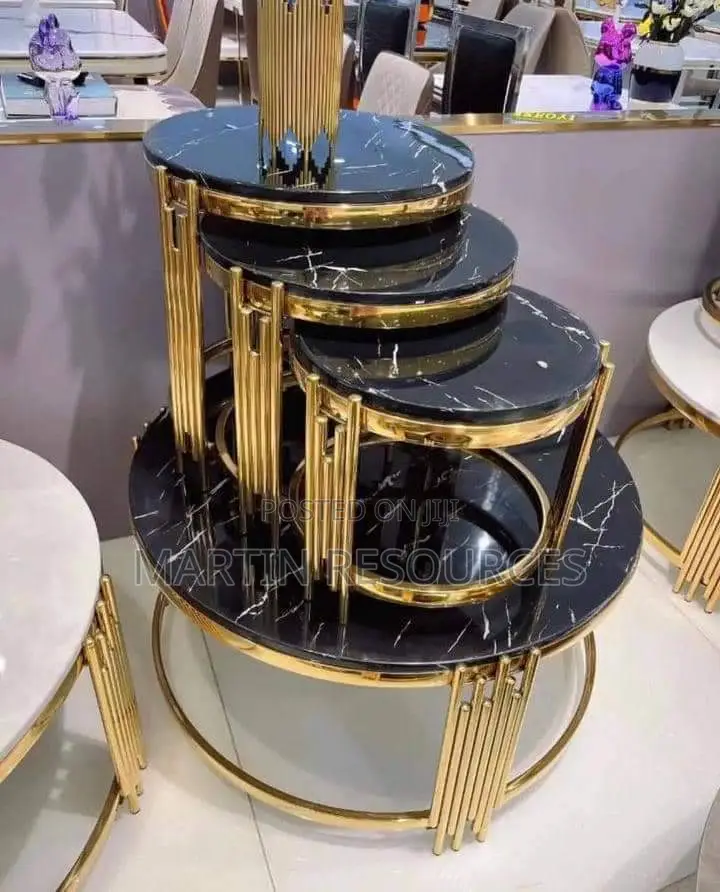 Marble Top Centre Table With Side Stools