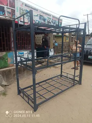Triple Decker Metal Bunk Bed 3x6ft