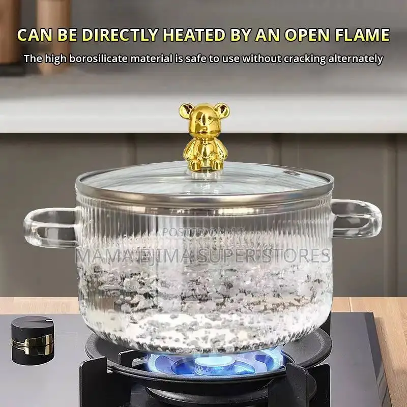 Borosilicate Bear Cooking Pot