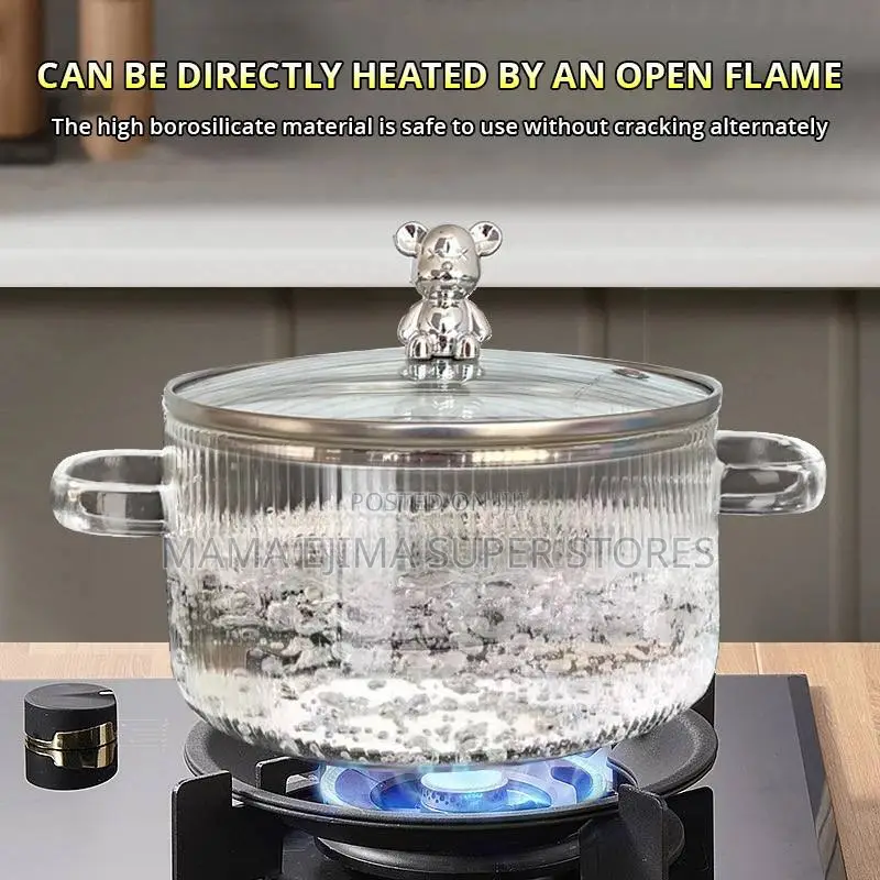 Borosilicate Bear Cooking Pot