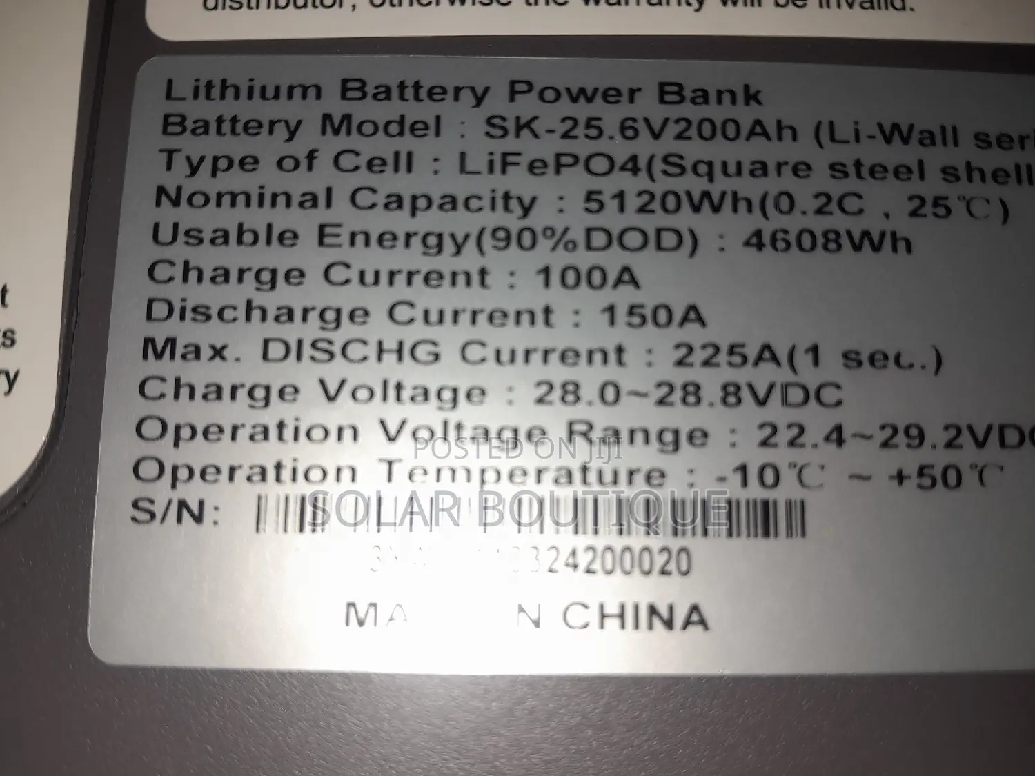 5kwh 200ah 24v Lithium Battery