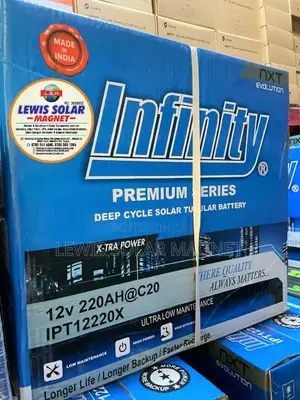Photo - 220ah 12v Made in India Infinity Tall Tubular Solar Battery