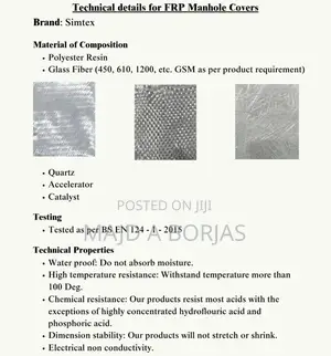 FRP/GRP Manhole Cover 60x60 Black + Lock