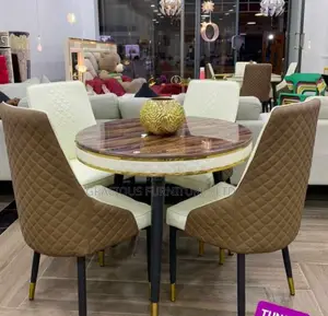 Round Classic Marble Dining by 4
