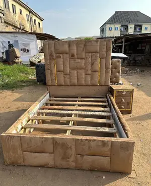 4.5 by 6 Padded Bed Frame