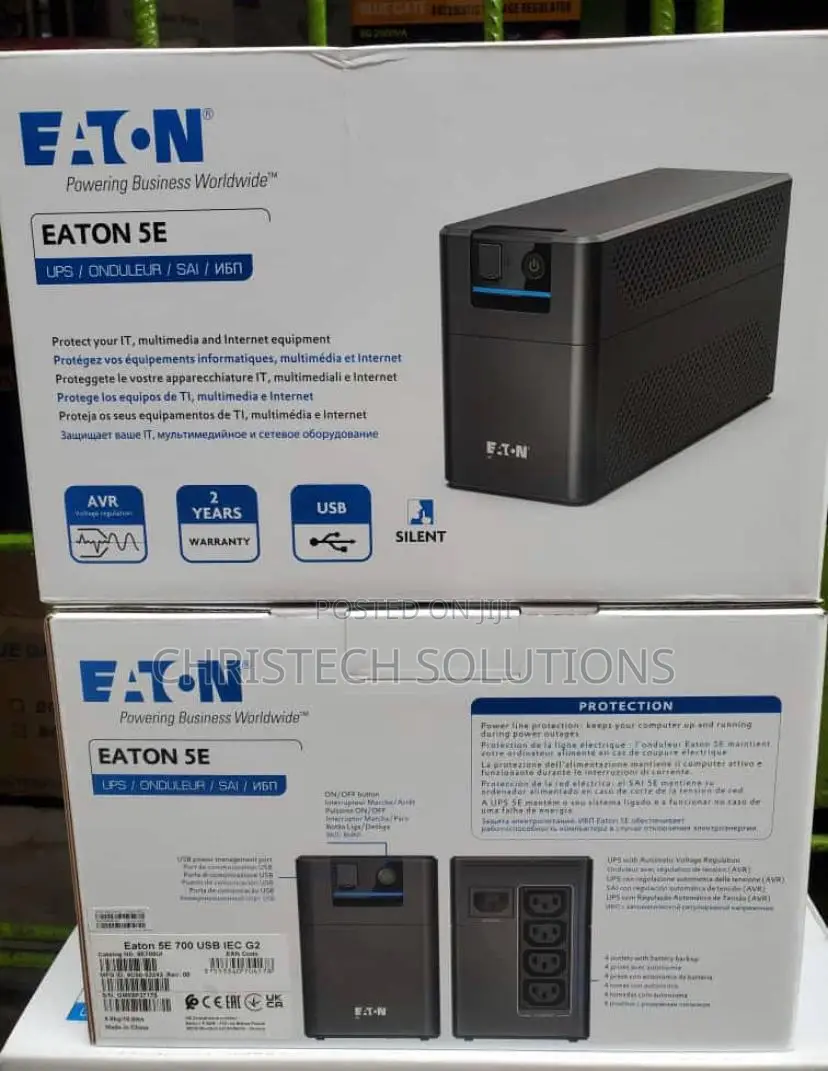Eaton 5e Gen2 Ups Usb Iec 700 Va 480 W Input