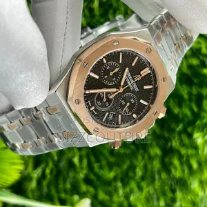 Original AUDEMARS Piquet Chronograph Sliver Chain Watch